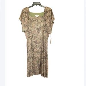 Skye’s the Limit printed dress floral paisley like print dress with stretch 3X